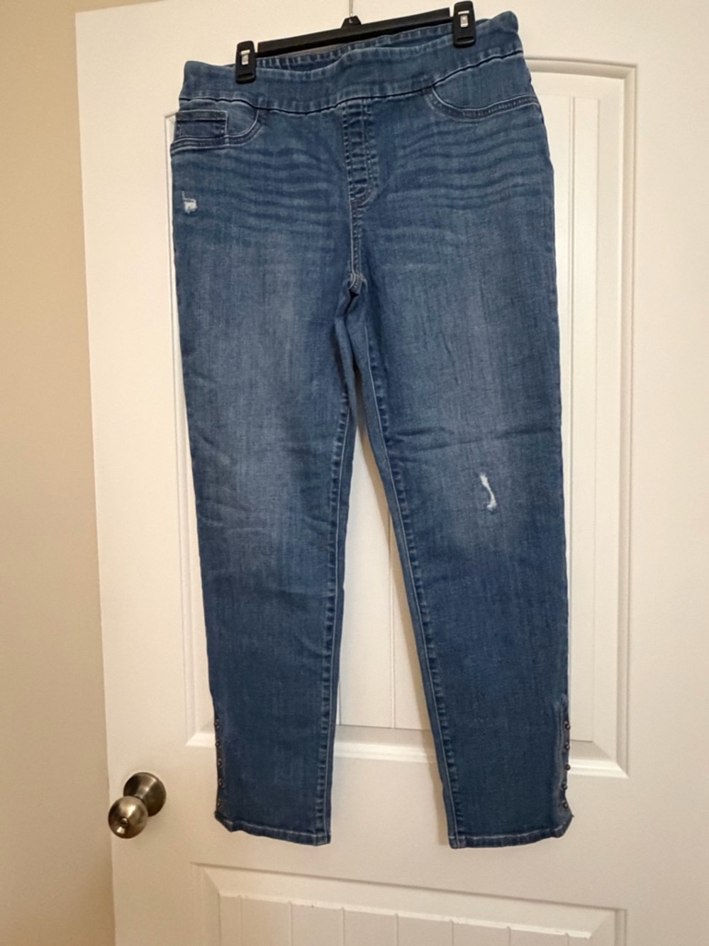 Chico's Women's Medium Wash Blue Skinny Jeggings Sz 2T (12Tall)